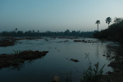 Gambia Fluss in der Früh